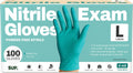 Powder-Free Nitrile Exam Gloves, 100 Count Food Safe Latex-Free Disposable Gloves for Medical Lab Cooking Cleaning, Teal