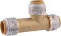 SharkBite Max 3/4 Inch Slip Tee, Push to Connect Brass Plumbing Fitting, Copper and CPVC, UR3370A