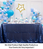 Navy Blue Sequin Tablecloth 60x102-Inch Rectangle Tablecloth Shimmer Birthday Tablecloth Overlay Glitter Tabblecloth