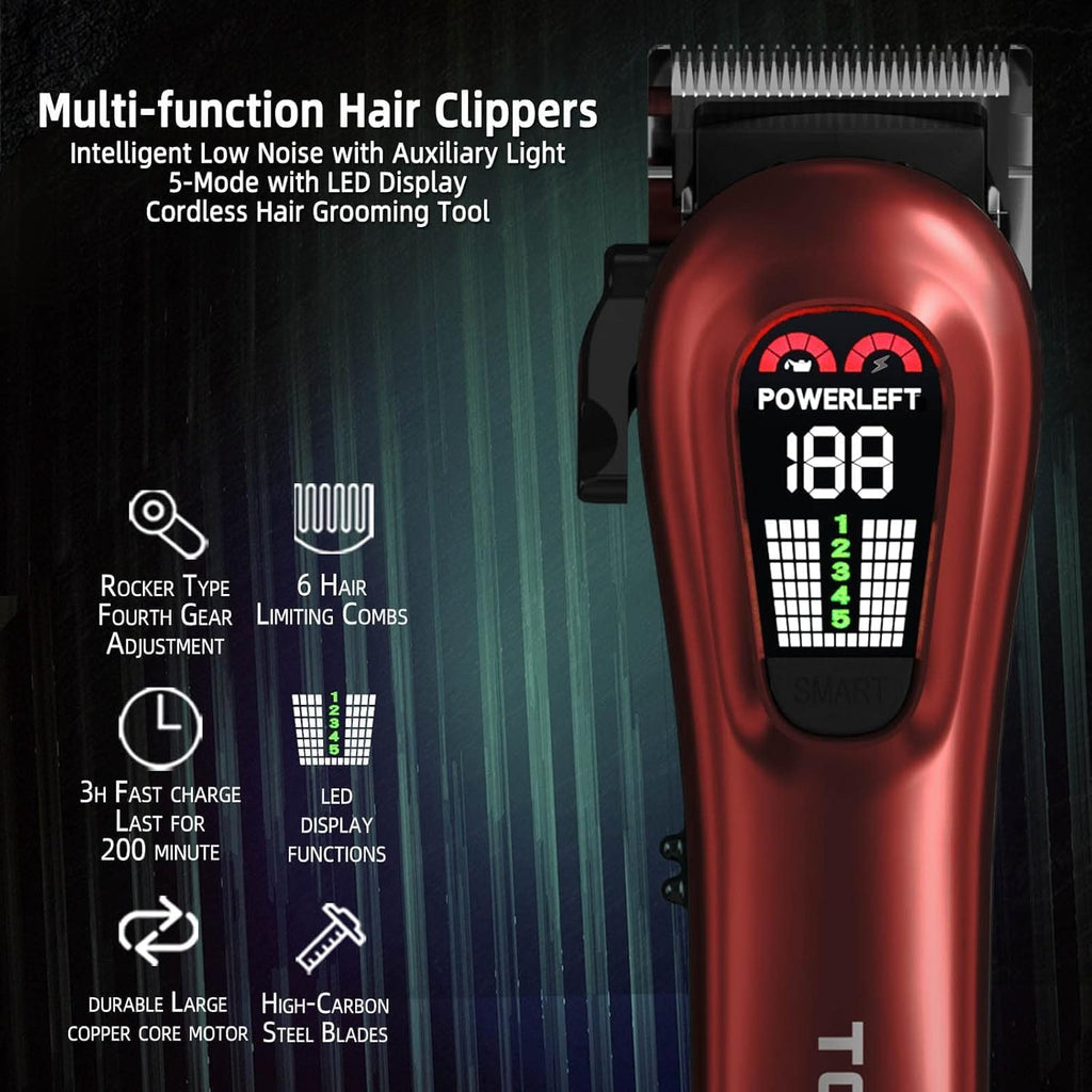 Hair Clippers for Men Barber Clippers Rechargeable Hair Trimmer Kit | Professional Clippers for Men Cordless&Corded