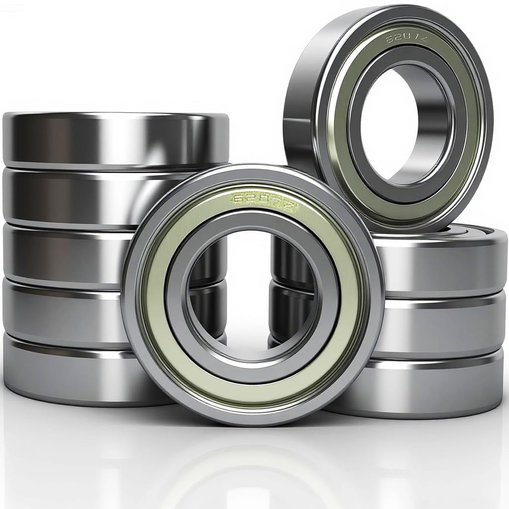 10 PCS 6207-ZZ Double Metal Seal Deep Groove Ball Bearings, Pre-Lubricated and Stable Performance and Cost Effective Bearings (6207 ZZ)