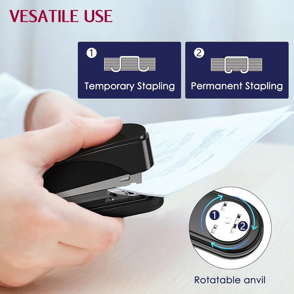 Metal Stapler Heavy Duty 50 Sheet Capacity with 1750 Staples and Staple Remover, Full Strip Staplers for Desk, No
