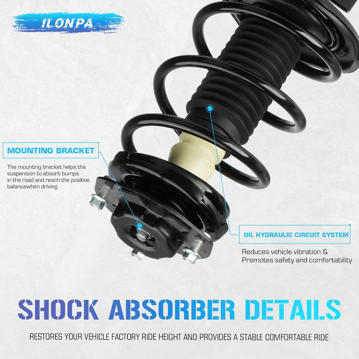 ILONPA Front Struts Shocks for Toyota Camry Solara 2004 2005 2006 / 2PCS
