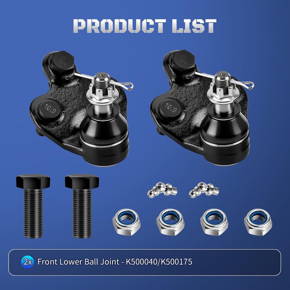 Set of 2 Front Lower Suspension Ball Joint for Toyota Corolla 2009-2019