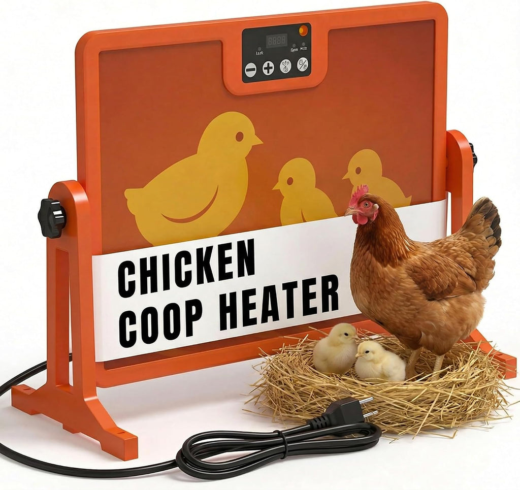 Chicken Coop Heater with New Technology Far-Infrared Heating - Adjustable Radiant Panel for Chicks, Fire-Safe Coop