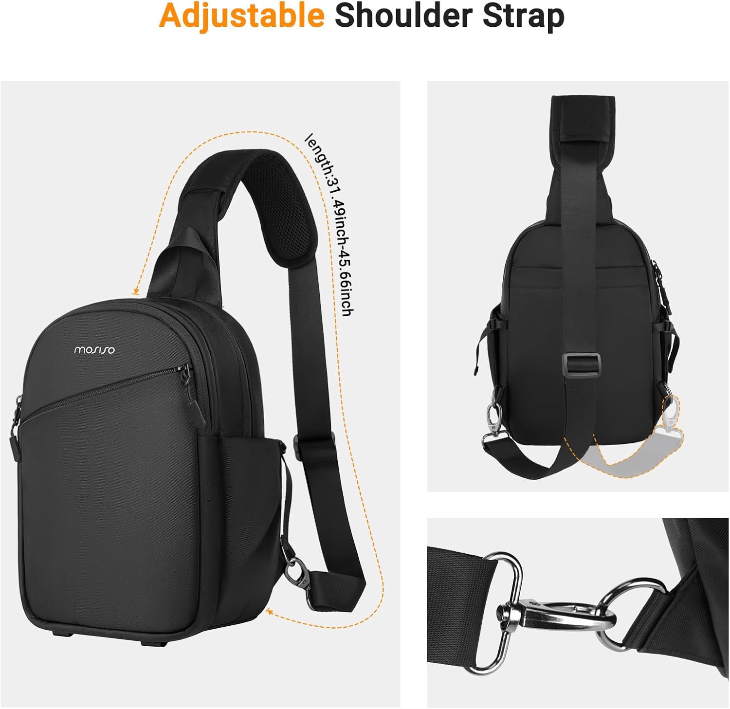 Camera Sling Bag, DSLR/SLR/Mirrorless Camera Case, Black | Shockproof Photography Camera Backpack with Rain