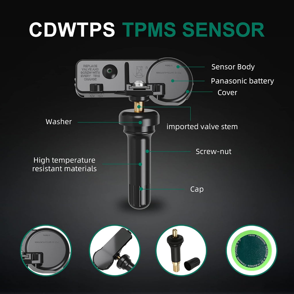 TPMS Sensors,GM 315Mhz Tire Pressure Monitoring Sensor | Compatible for Chevy Silverado GMC Cadillac Buick Pontiac