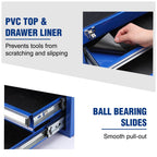 18-Inch Tool Box with 2 Drawers & Top Storage