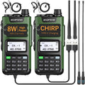 GMRS Radio Handheld Long Range GM-15 Pro 8W Walkie Talkie with Earpiece NOAA Weather Receiver Rechargeable GMRS