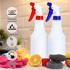 18 Pack Spray Bottles in Bulk,16 oz Plastic Empty Clear