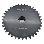 #40 Roller Chain Sprocket Type B 1 inch Bore 36 Tooth, Hardened Antirust 1045 Steel Drive Sprockets 40B36-1