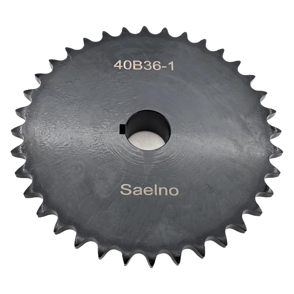 #40 Roller Chain Sprocket Type B 1 inch Bore 36 Tooth, Hardened Antirust 1045 Steel Drive Sprockets 40B36-1