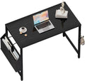 32 Inch Computer Desk for Small Spaces with Storage Bag, Home Office Work Desk with Headphone Hook, Small Office Desk