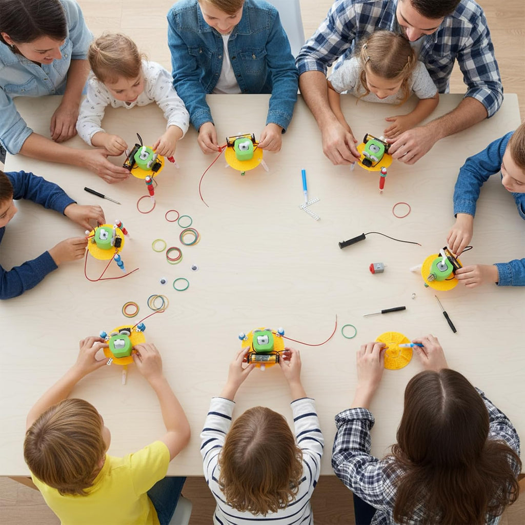 16 Pcs Doodling Robot Building Kits Stem Craft Kits for Kids 8-12, Stem Robotics Kit Toys Educational Robotics DIY