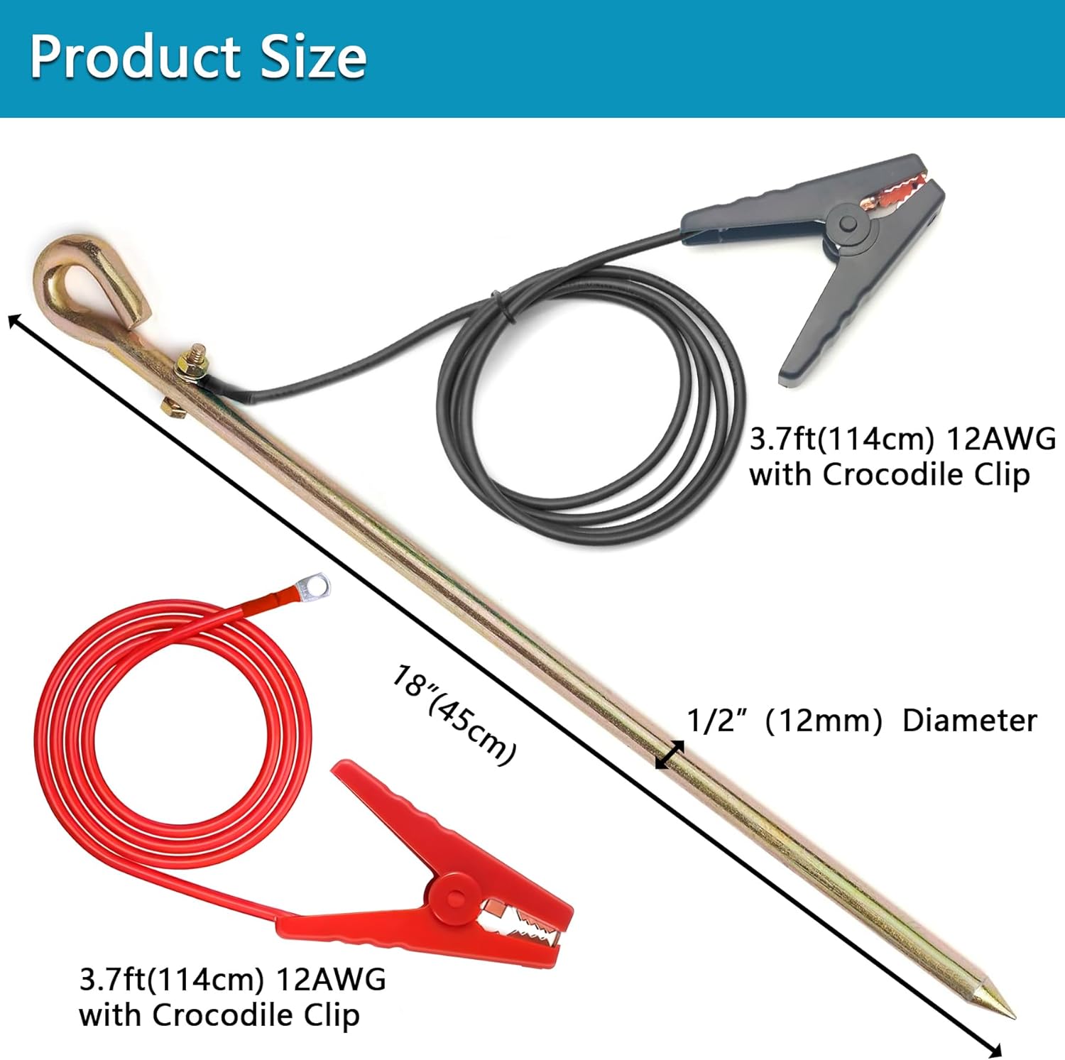 Electric Fence Wire - Grounding Rod, Connect The Energizer and Electric Fence Charger Solar Powered, Solar Electric