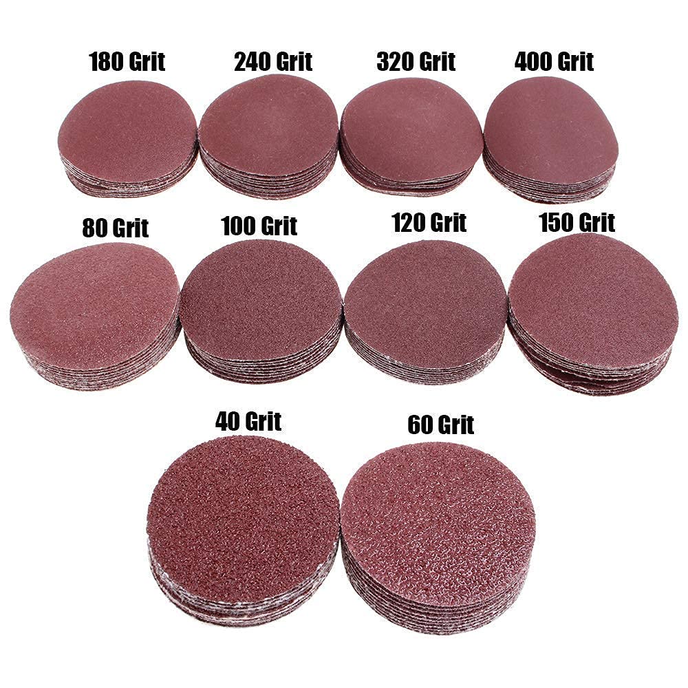 2 Inch Sanding Discs Kit Drill Sanding Attachment, 40-400 Grit