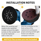 Gnellkoor Orbital Sander Pad Replacement for Bosch ROS20VS, 1 Pack