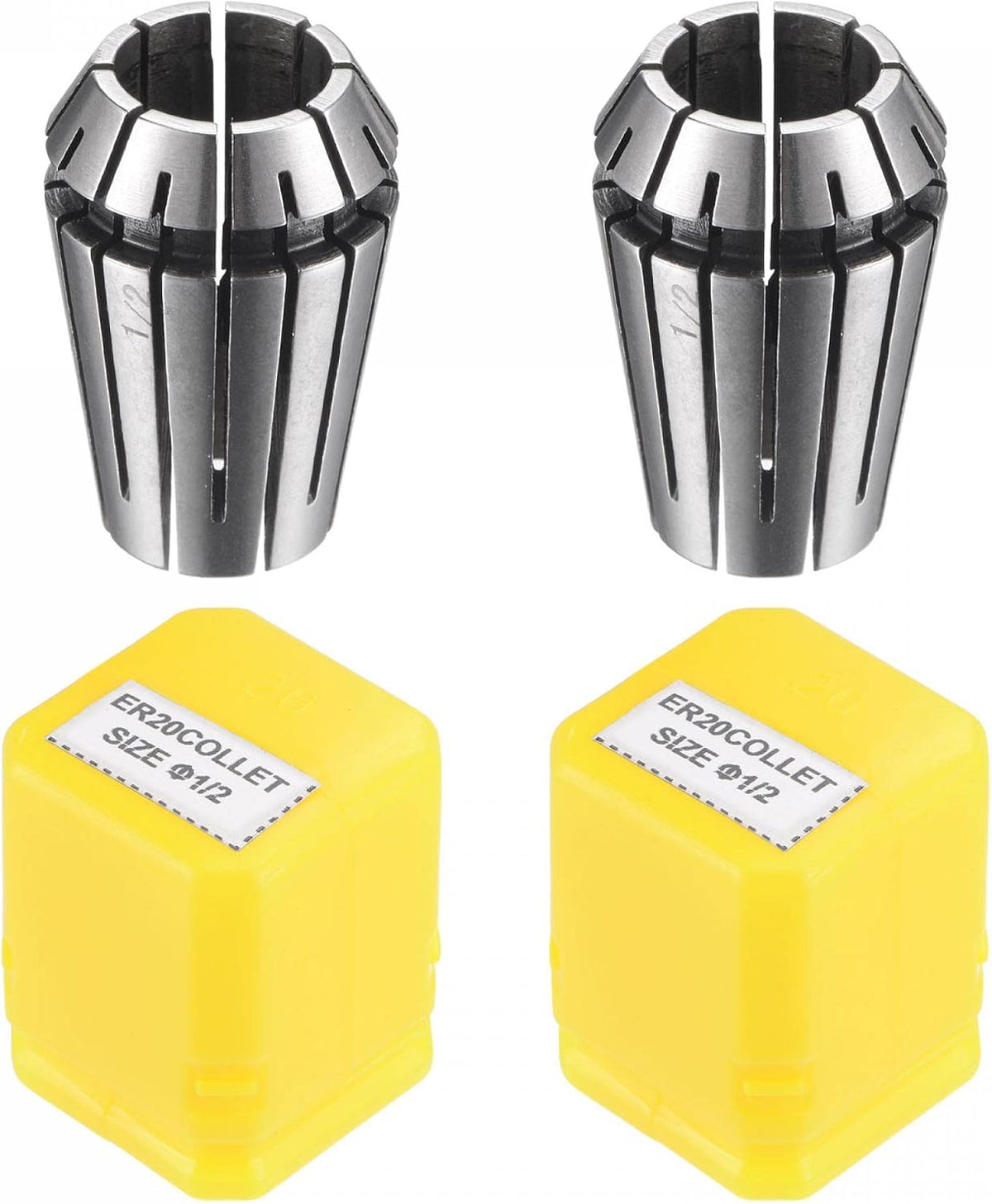uxcell ER20 Spring Collet, 1/2" Chuck for CNC Engraving Machine Lathe Milling 2pcs