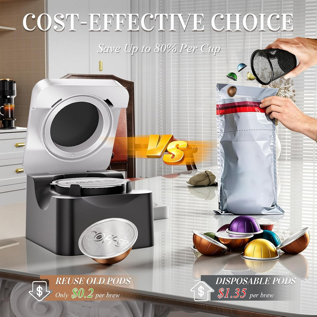 Reusable Vertuo Pods Kit for Nespresso Machine(No Pod)