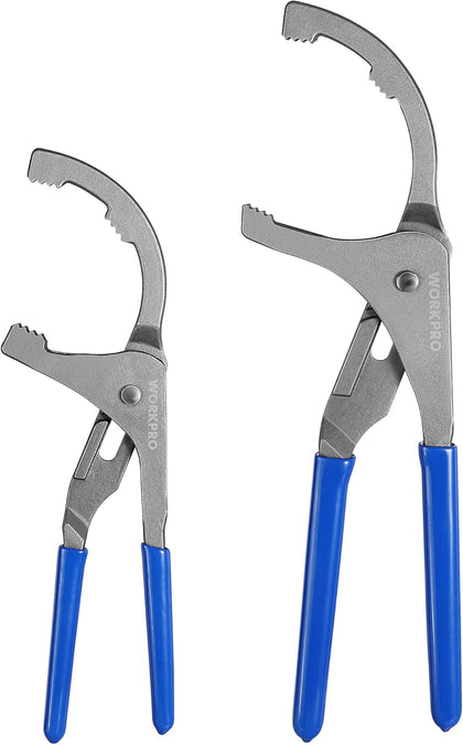 Oil Filter Wrench Set, 9" & 12" Adjustable Oil Filter Removal Pliers Tools, Ideal for Engine Filters, Cars, and