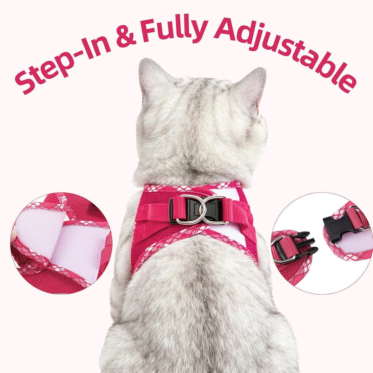 Step-in Cat Harness and Leash Escape Proof