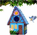 Garden Bird House, Hanging Birdhouse for Wren, Finch & Bluebird Red