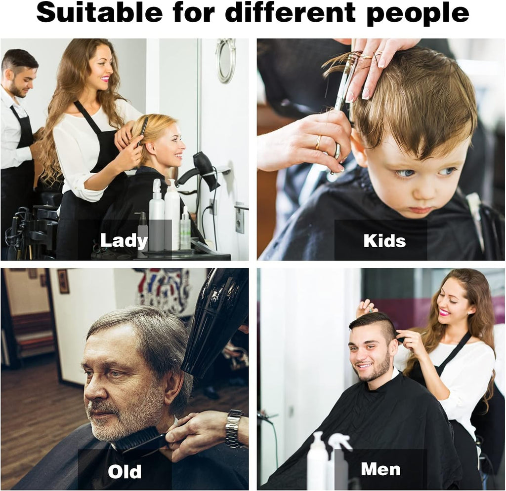 Professional Salon Barber Cape for Men/Women, 47 In x 55 In | Waterproof, Adjustable Snap Closure, Universal Size