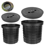 2-Pack Perforated Sump Pump Basin and Lid Set