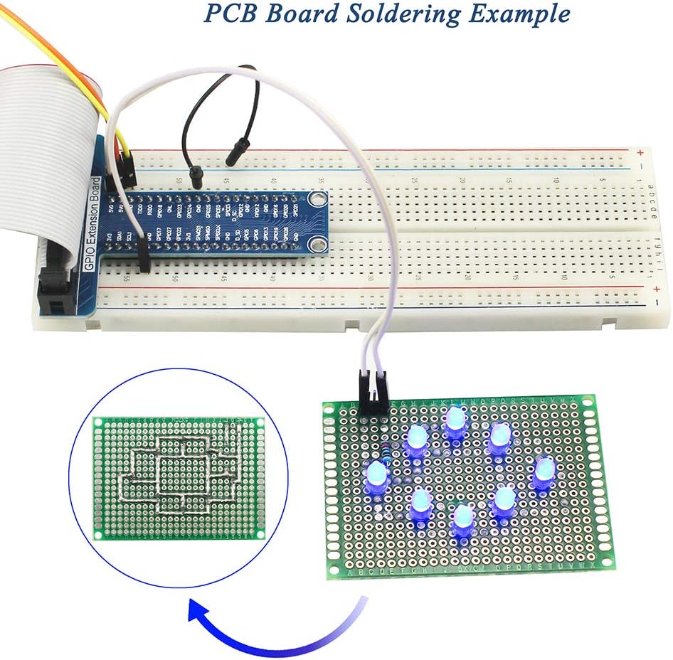 Electronics Component Fun Kit w/E-Book, Upgraded Electronic Starter Kit with Breadboard, Jumper Wires, PCB Soldering
