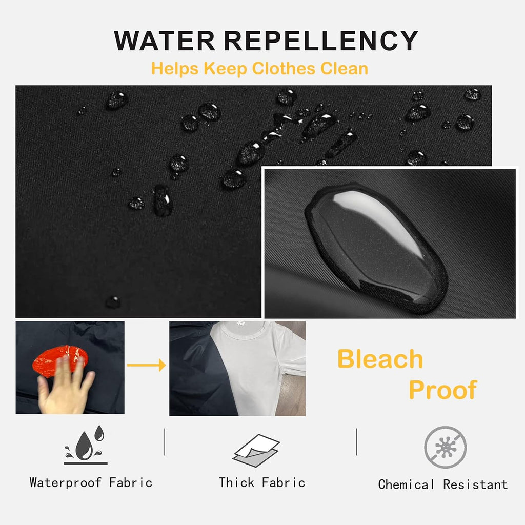Hair Stylist Apron - Salon Aprons Pu Waterproof Protective Coated - Bleach Proof Barber Apron for Women/Men with