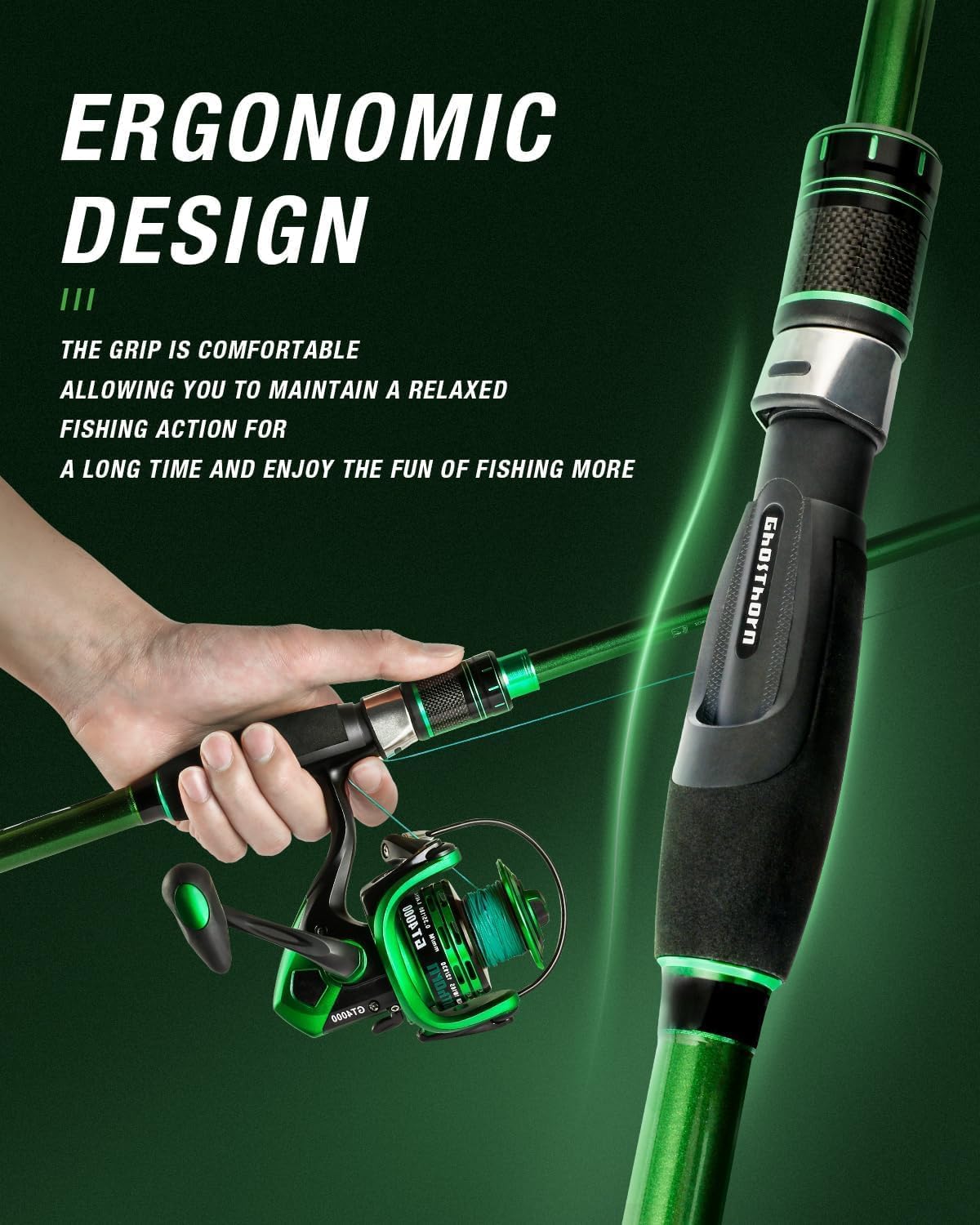 Telescopic Fishing Rod and Reel Combo,Spinning Travel Kit | Graphite Telescopic Fishing Rod,Collapsible Fishing Pole