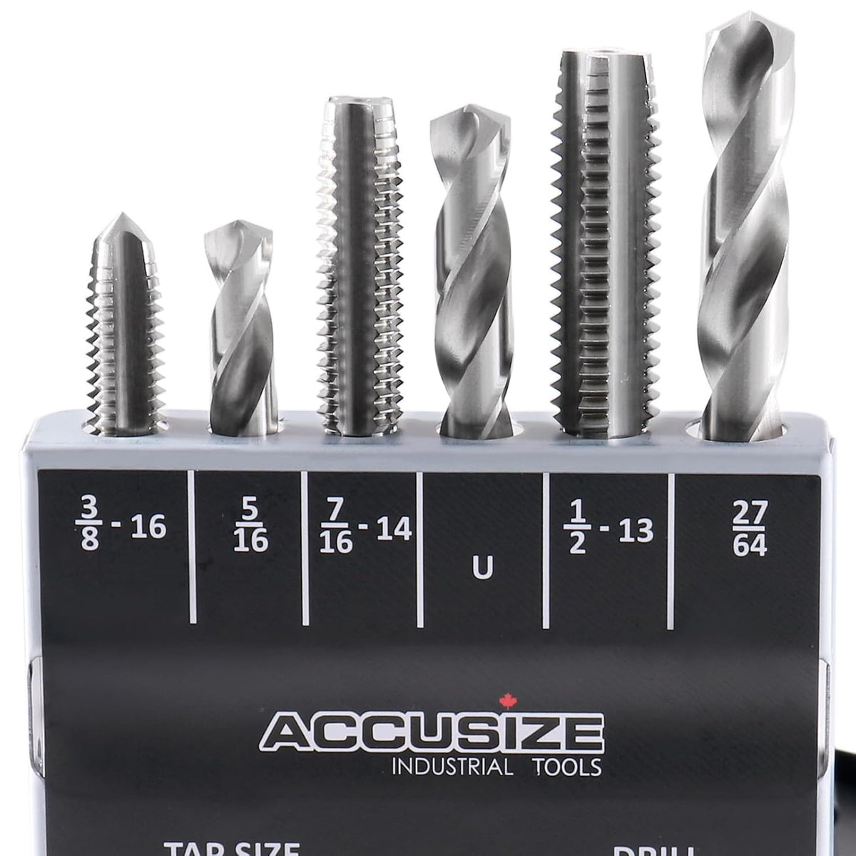 Accusize Industrial Tools HSS Tap and Drill Set, UNC, 18 Pc, 0001-0040