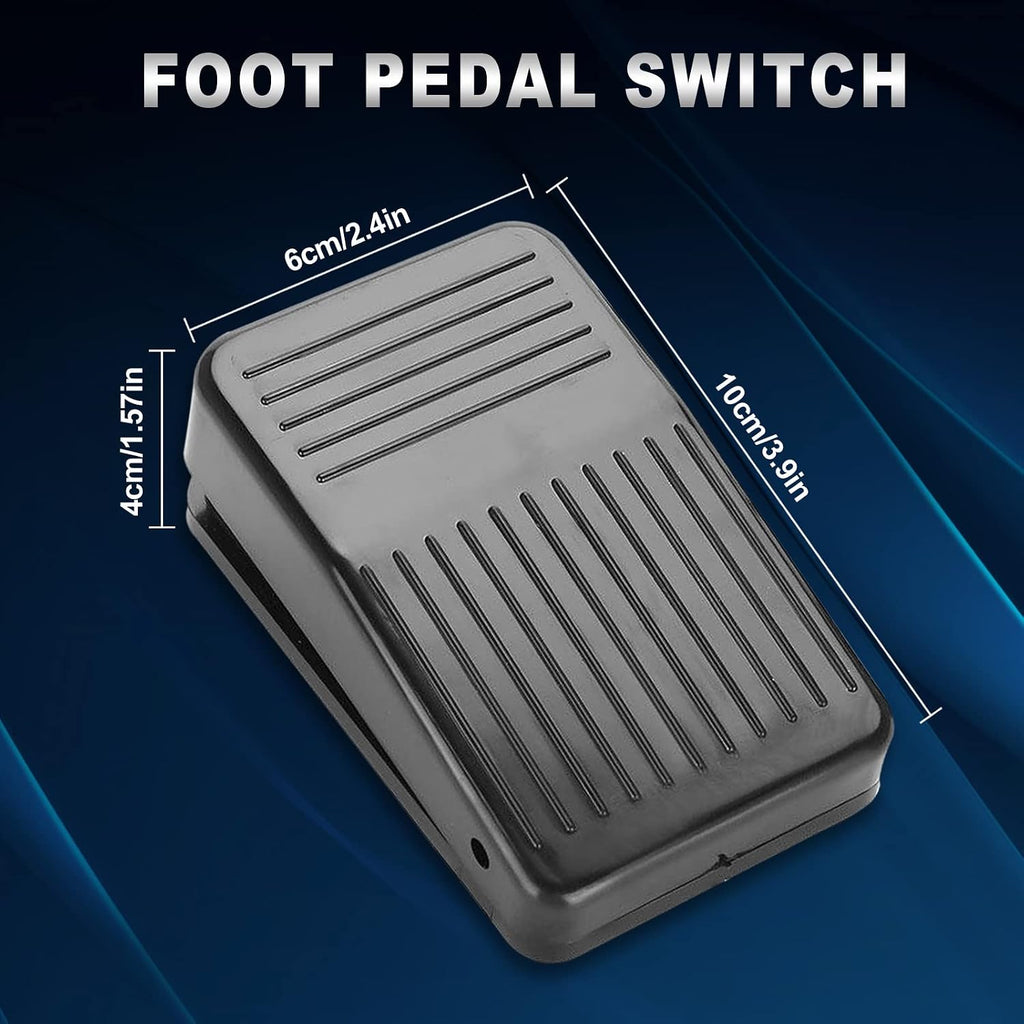 Foot Pedal Switch - Foot Pedal Control with 5'ft Clip Cord and Standard 1/4 Phono Plug for Power Supply