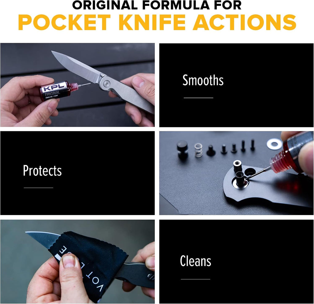 – Original Knife Oil for Blades – Synthetic Pocket Knife Honing Oil – 10ml Precision Lubricant