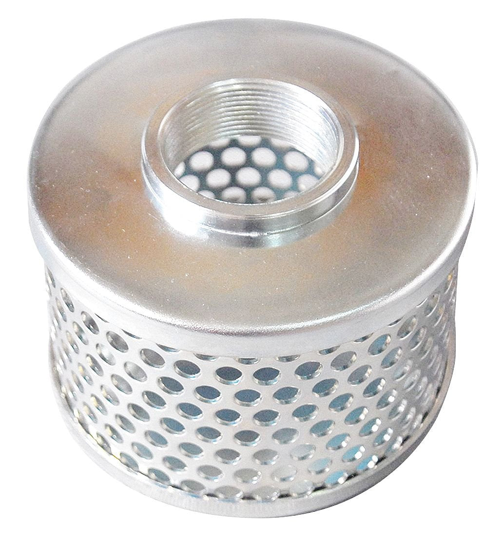 Dayton, 1P690, Suct Strainer, 6 Dia, 2 NPT, Side Rnd Perf