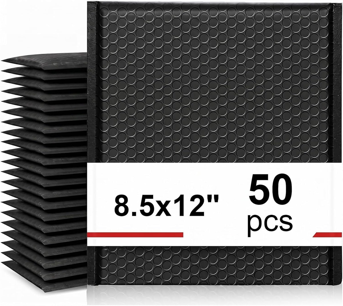 50 Pack Bubble Mailers 8.5 x 12", Usable Size 8.5 x 11" Self Seal Padded Envelopes Opaque Poly Wrap Bubble Bags