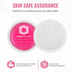 4 inches Round Reusable Ice Packs with Cloth Backing, 5-Pack Pink