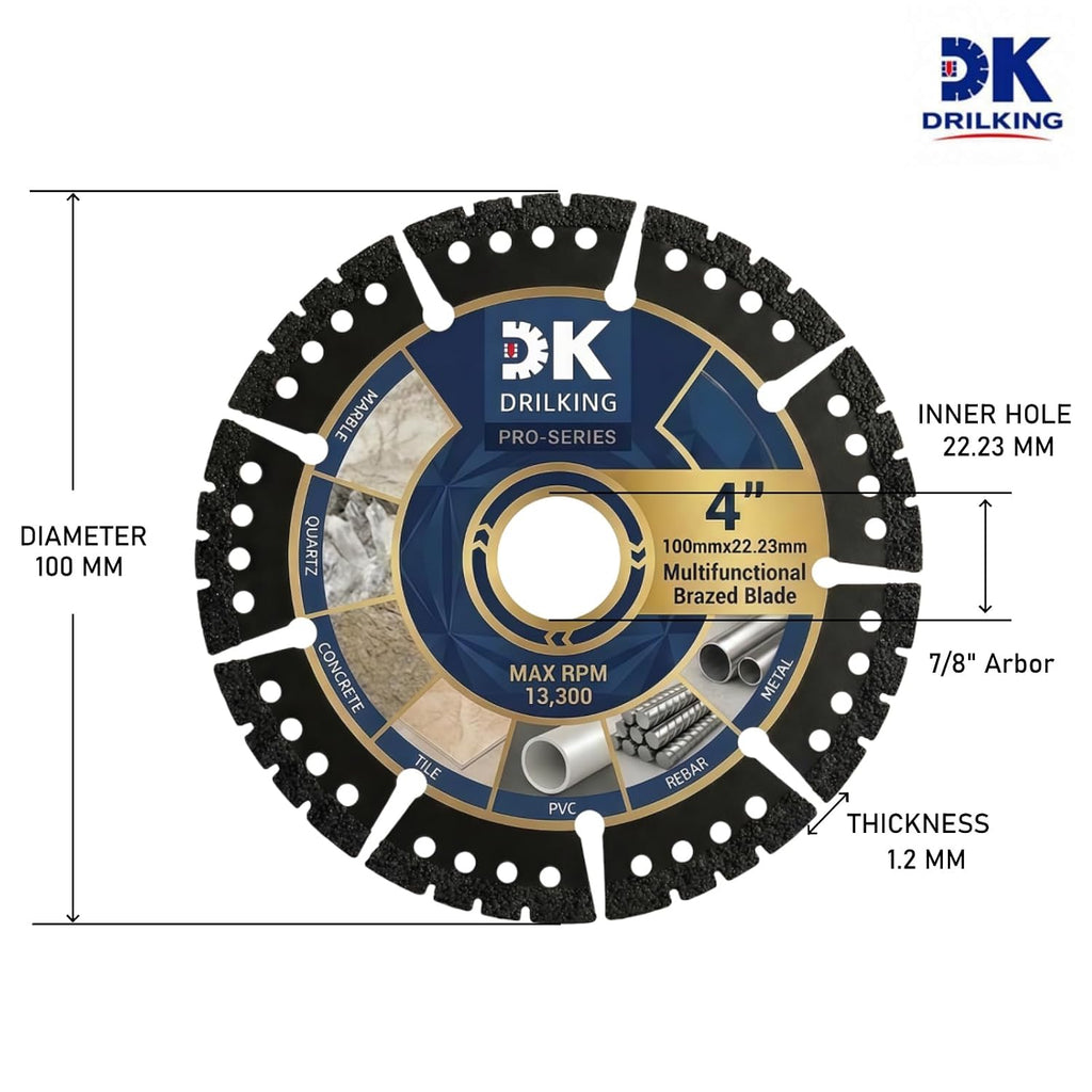 4 inch Diamond Blades, Multi-Purpose Metal Cutting Wheel - 3 Pack