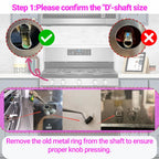 Sieri WFG550S0HZ1, WFG550S0HZ2, WFG550S0LZ1 Knobs for Whirlpool Gas Range