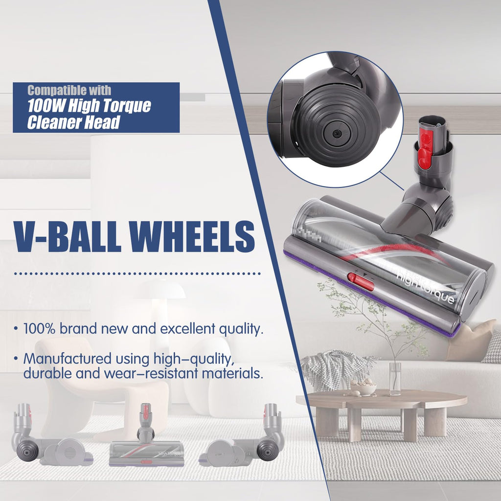 Ball Wheel for 100W Torque Cleaner Head Compatible with Dyson V10 V11 V15