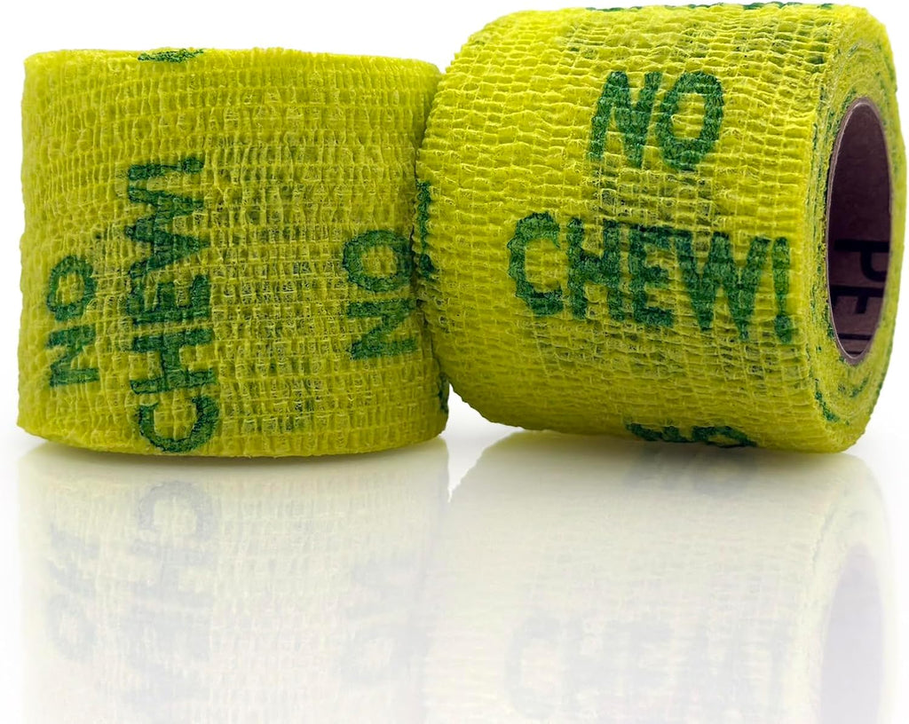PetFlex No Chew – Flexible Self-Adhering Elastic Bandage for Wound Care – First Aid Wrap for Small Animals Like Dogs