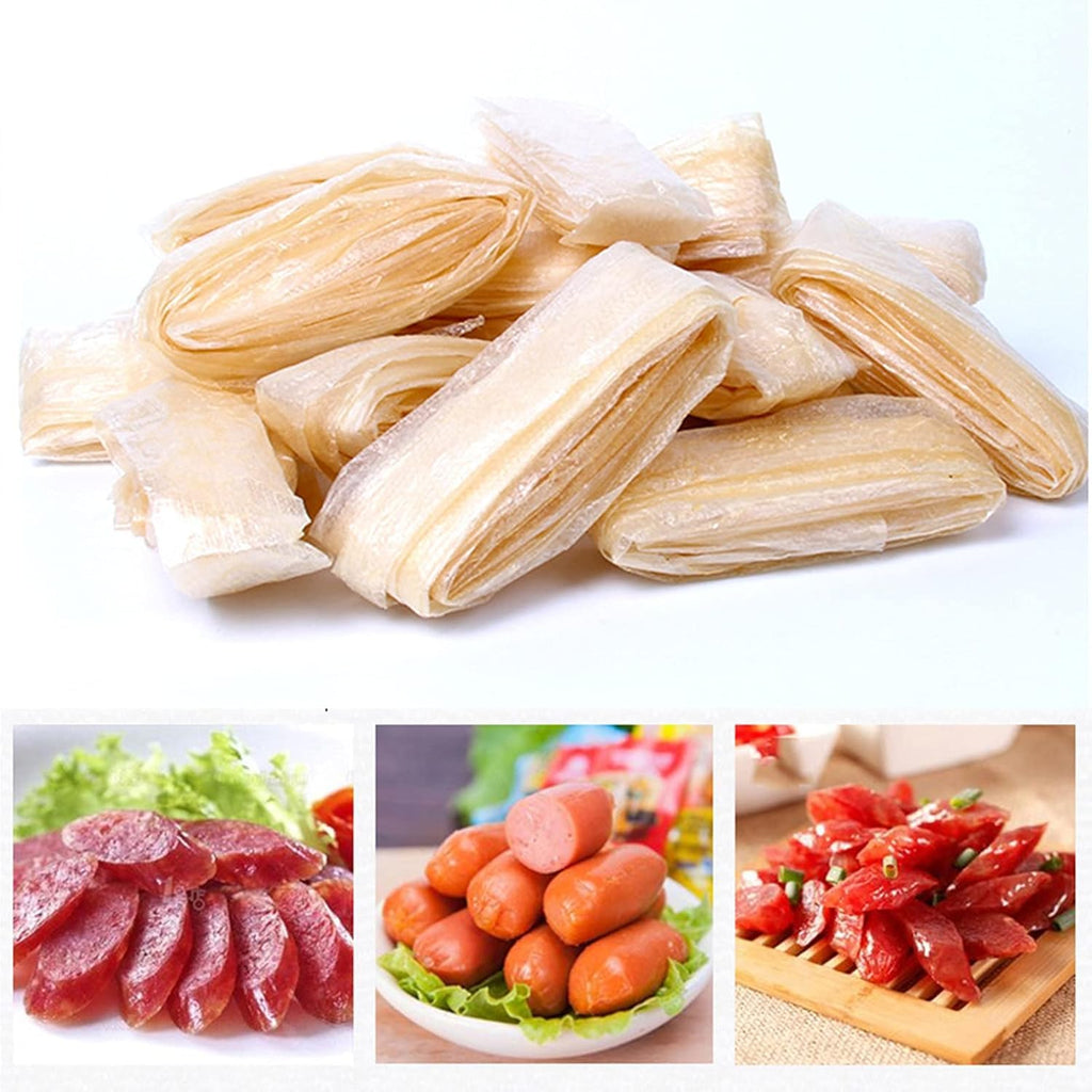 Natural Hog Sausage Casings 8M/26FT — Edible Dry Pig Casings, 32mm Stuffed Diameter (50mm Flat Diameter), Drying