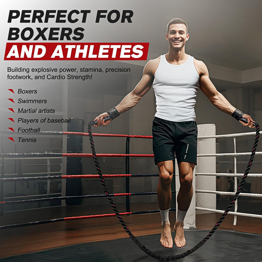 Jump Rope, Weighted Jump Rope for Men women, 2.8lb 3.8lb 5lb Heavy Skipping Rope for Exercise, Adult Jumpropes for