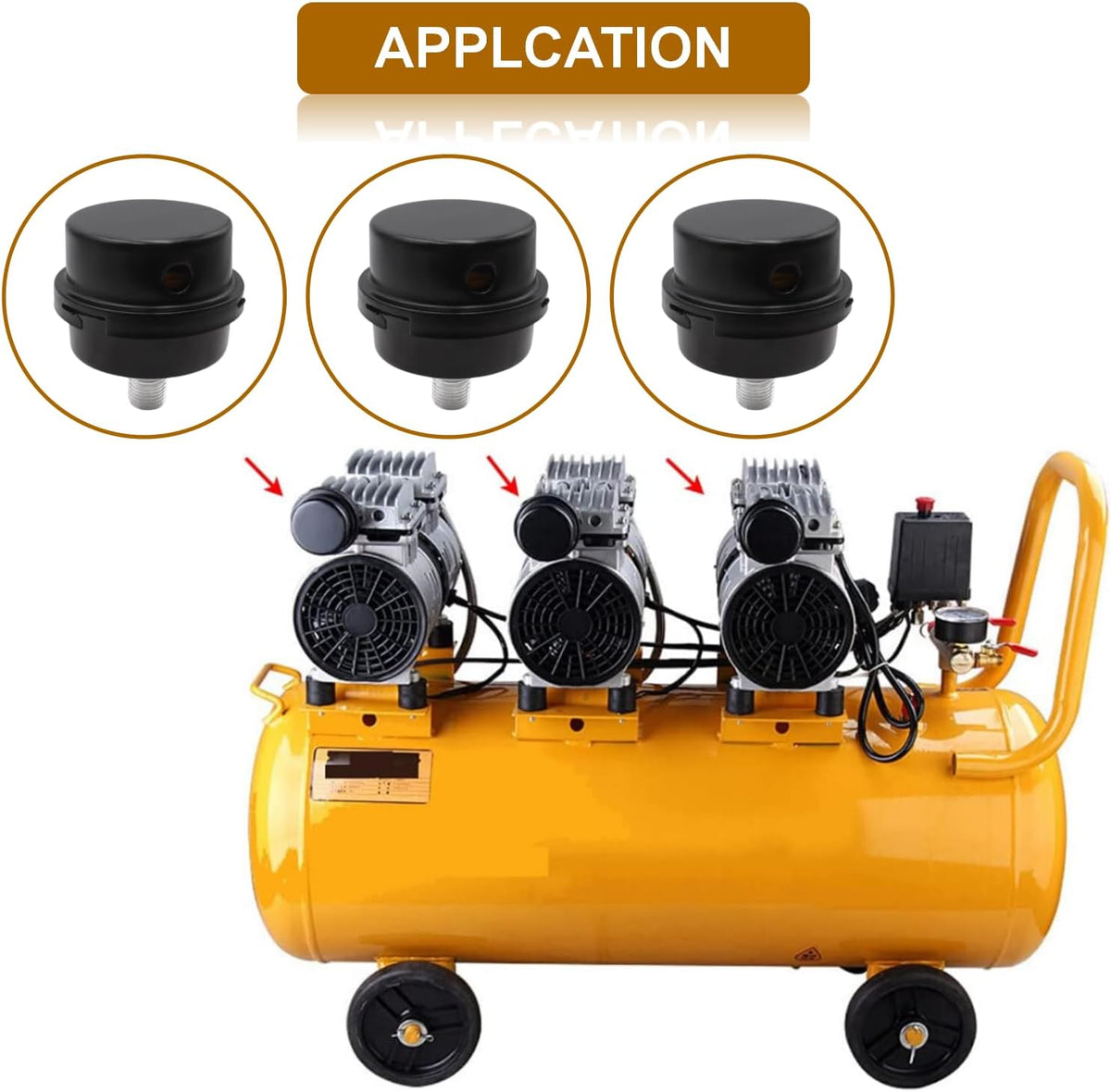2-Pack 1/4Inch Air Compressor Intake Filter Silencer Muffler