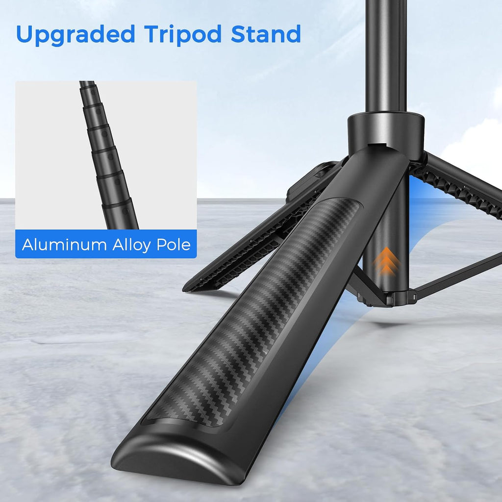 Selfie Stick Travel Tripod for Cell Phone with Remote Control and Phone Holder, Extendable Selfie Stick for iPhone