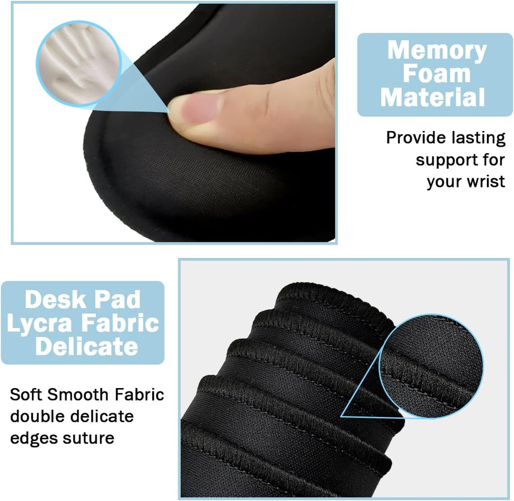 Large Mouse Pad and Keyboard Wrist Rest, Desk Pad for Keyboard and Mouse, 4-in-1 Large Gaming Mouse Pad with Wrist