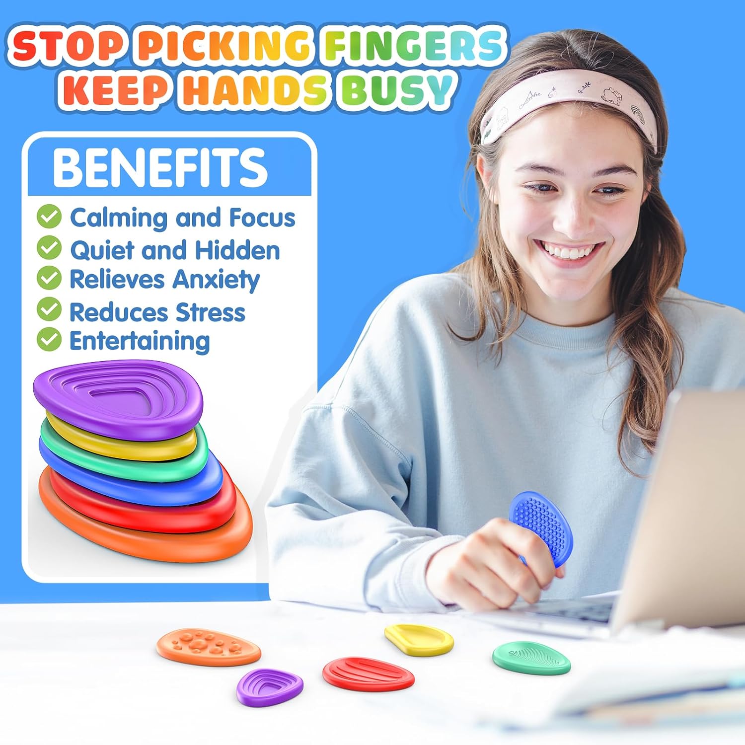 Fidget Sensory Toys for Kids Adults with Autism ADHD: 13 Pack Anxiety Relief Items Toy, Fun Classroom Prize & Travel