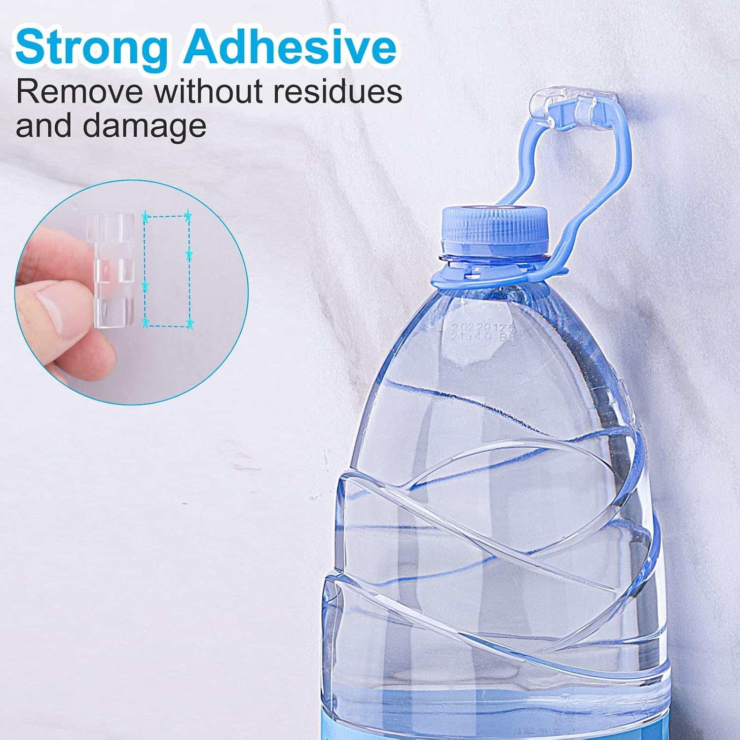 Adhesive Cable Clips Clear (40PCS, M), Upgraded Wire Holders for Wall, Strong Cord Organizer Under Desk, Car, PC