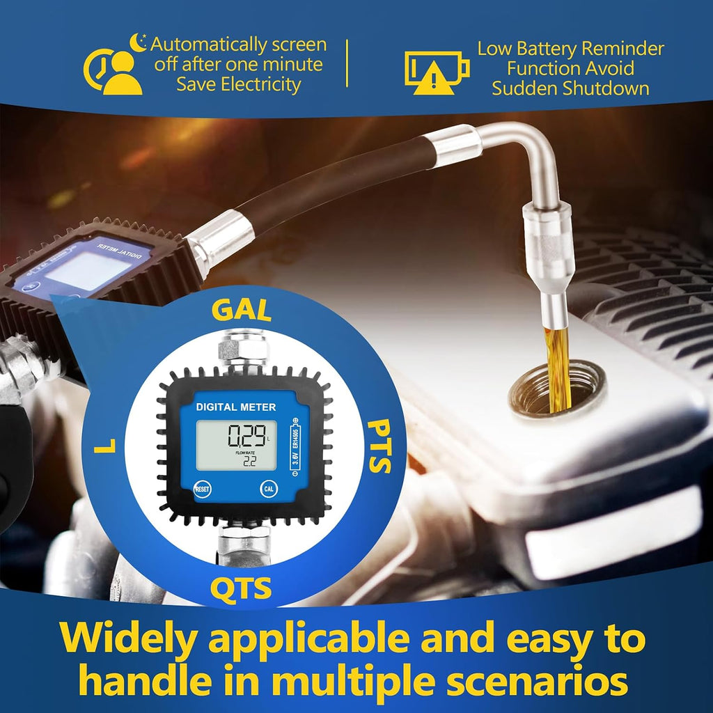 Digital Oil Control Valve Meter Dispenser Nozzle 10 GPM / 35 LPM