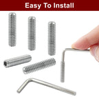 LifCratms 1/4-20 x 1 inch Hexagon Socket Set Screws, 25 Pcs